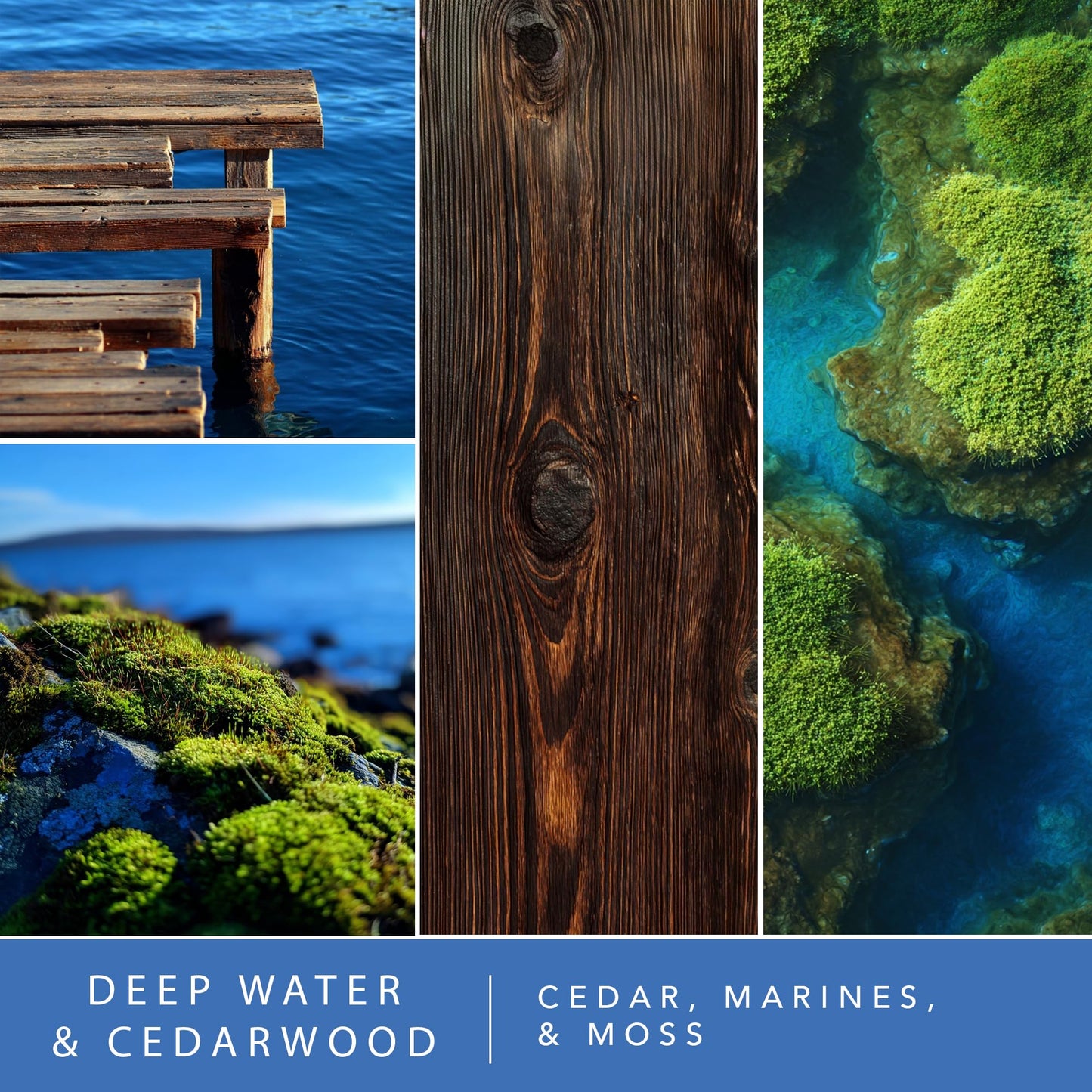 ScentSationals Water-Based Reed Diffuser - Deep Water & Cedarwood - 5 FL OZ Aromatherapy Reed Diffuser