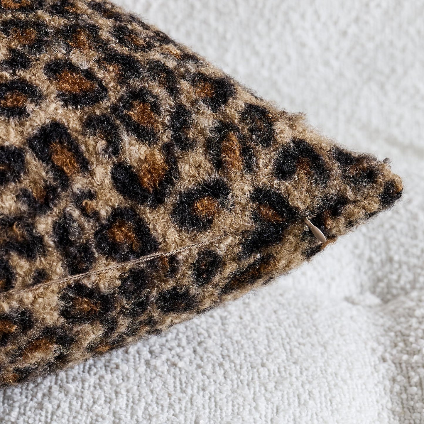 KINDREX Leopard Print Boucle Pillow Covers 18x18 Set of 2, Cloud-Like Soft & Fluffy Cheetah Cushion Cases, Eye-Catching Decor for Living Room Sofa Bedroom Decor
