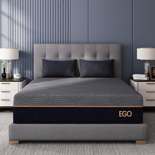 MLILY EGOHOME 12 Inch King Memory Foam Mattress for Back Pain, Cooling Copper Gel Bed in a Box, Foam Made in USA, CertiPUR-US Certified, Therapeutic Medium Firm, 76x80x12 Black