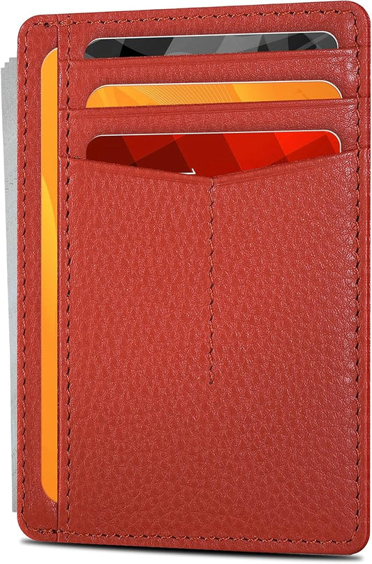 Oak Leathers Leather Slim Minimalist Wallet for Men & Women RFID Front Pocket Leather Card Holder Wallets