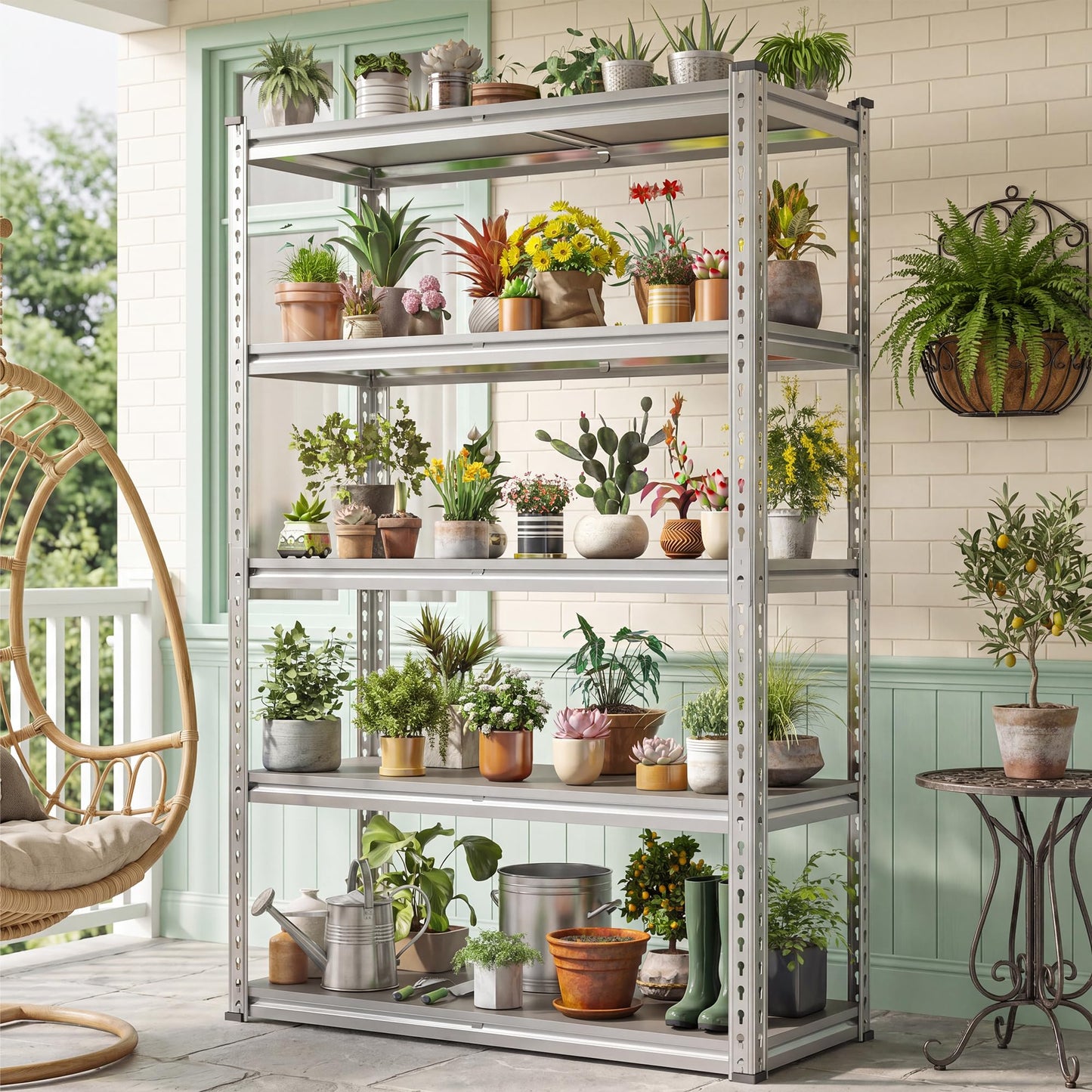 REIBII 72" H Waterproof Plant Stand with PP Board for Gardening Enthusiasts