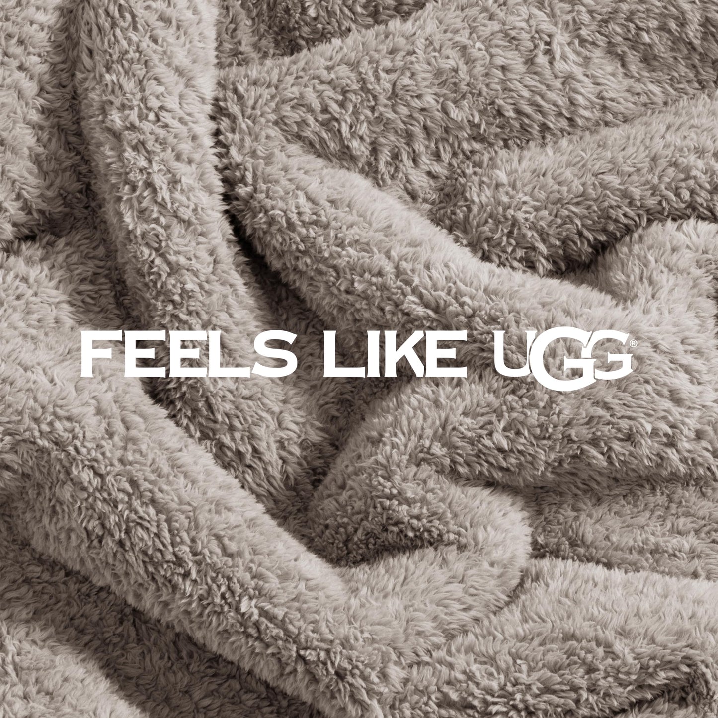 UGG Whitecap Full/Queen Blanket, Fleece Fluffy Blanket for Bed, Luxury Cozy Oversized Throw for Couch, Washable Queen Bedding, Hypoallergenic Bedding Queen Size, 90" x 90", Seal Grey