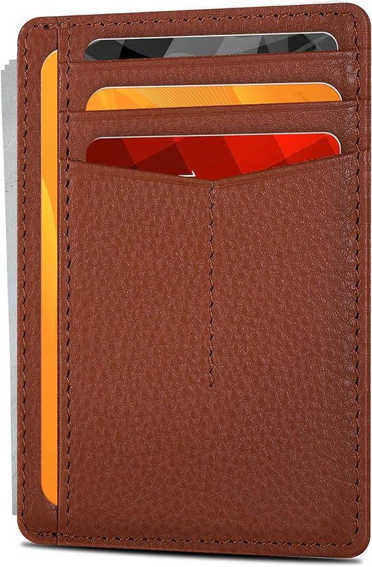 Oak Leathers Leather Slim Minimalist Wallet for Men & Women RFID Front Pocket Leather Card Holder Wallets