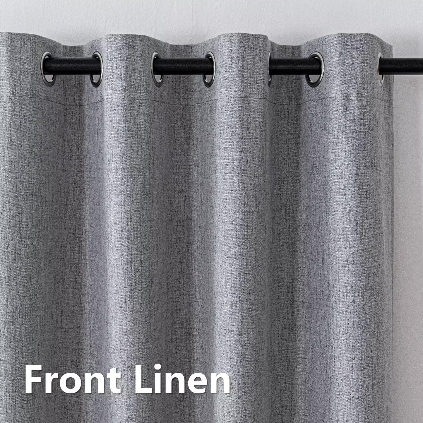 FancyRoof 100% Blackout Curtains 84 Inch Length 2 Panels Set, Black Out Curtains for Living Room, Light Grey Thermal Insulated Grommet Drapes Bedroom Luxury Decor Privacy(52W × 84L inch, Light Grey)