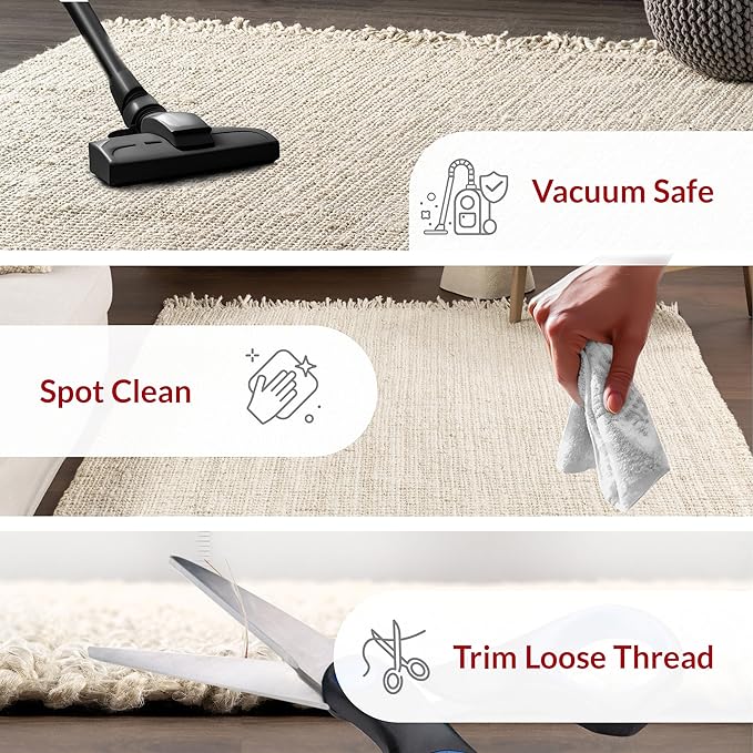 Nuloom Daniela Off-White, 2'6" x 10', Handmade, Jute, Tassel, Soft and Textured, High Traffic, Stain Resistant, Easy Clean, Durable Runner for Bedroom, Living Room, Dining Space, Foyer, Entryway
