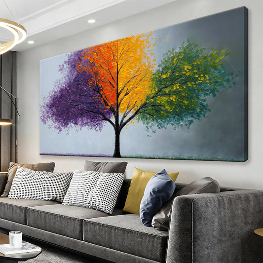 Canvas Wall Art Decor Purple Tree Of Life Canvas Art Wall Decor For Living Room Green Nature Botanical Wall Art Decor Modern Artwork Wall Art Decor Artwork For Home Bedroom Office Wall Decor 20×40 In