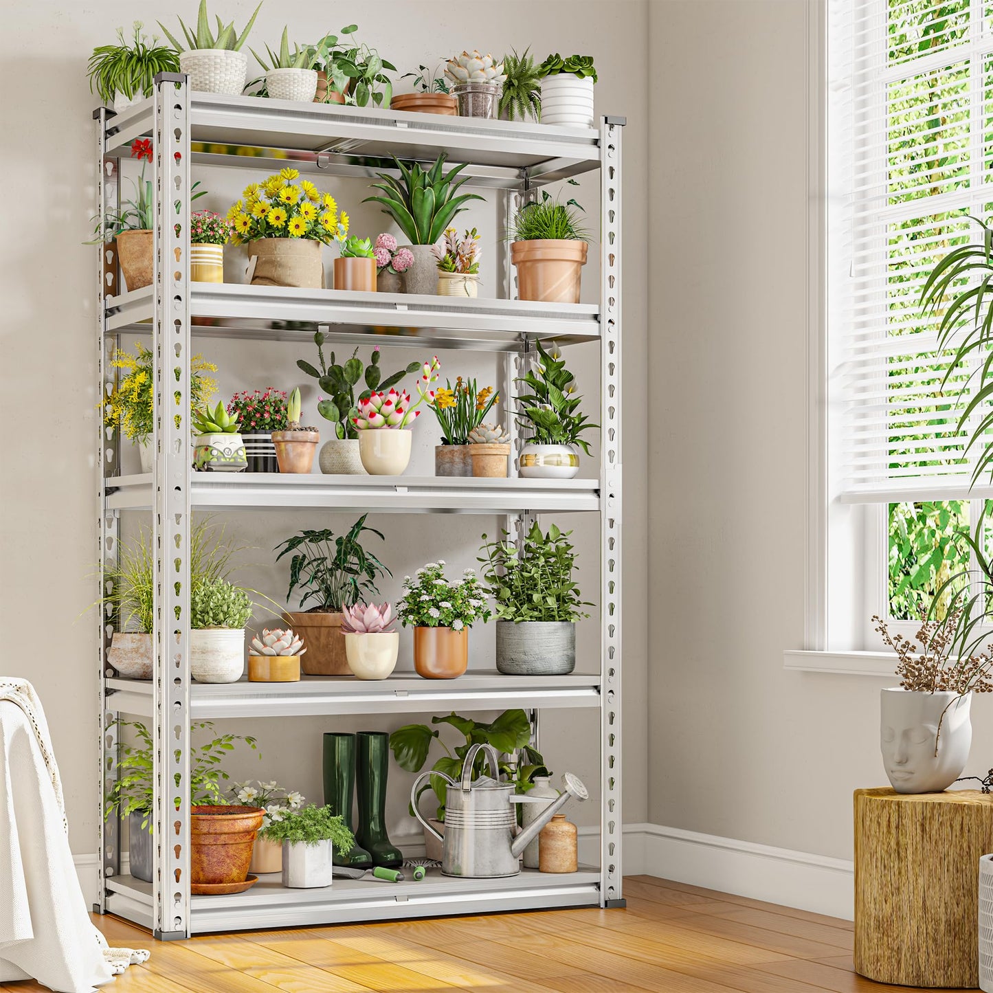 REIBII 60" H Waterproof Plant Stand with PP Board for Gardening Enthusiasts