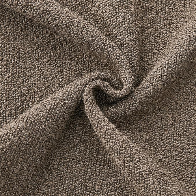 ANRODUO Pack of 2 Textured Boucle Throw Pillow Covers Soft Brown Euro Decorative Accent Solid Pillow Cases Cozy Modern Couch Cushion Case for Chair Sofa Bedroom Living Room Home Decor, 22 x 22 Inch