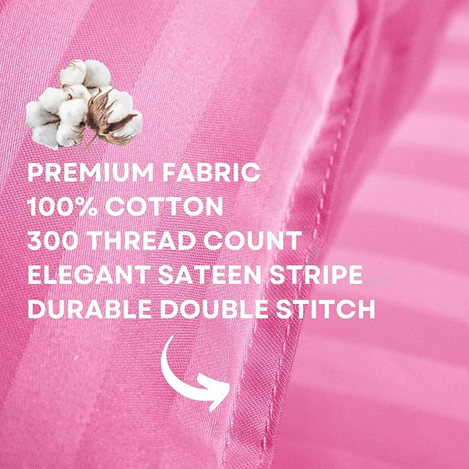 kinder Fluff Children Pillows (2pk) 17x26in- The only Pillow for Kids 300T Cotton Shell & Down Alternative Fill - Machine Washable, Ideal Pillow for Kids Above 12 Years- Pink- XL