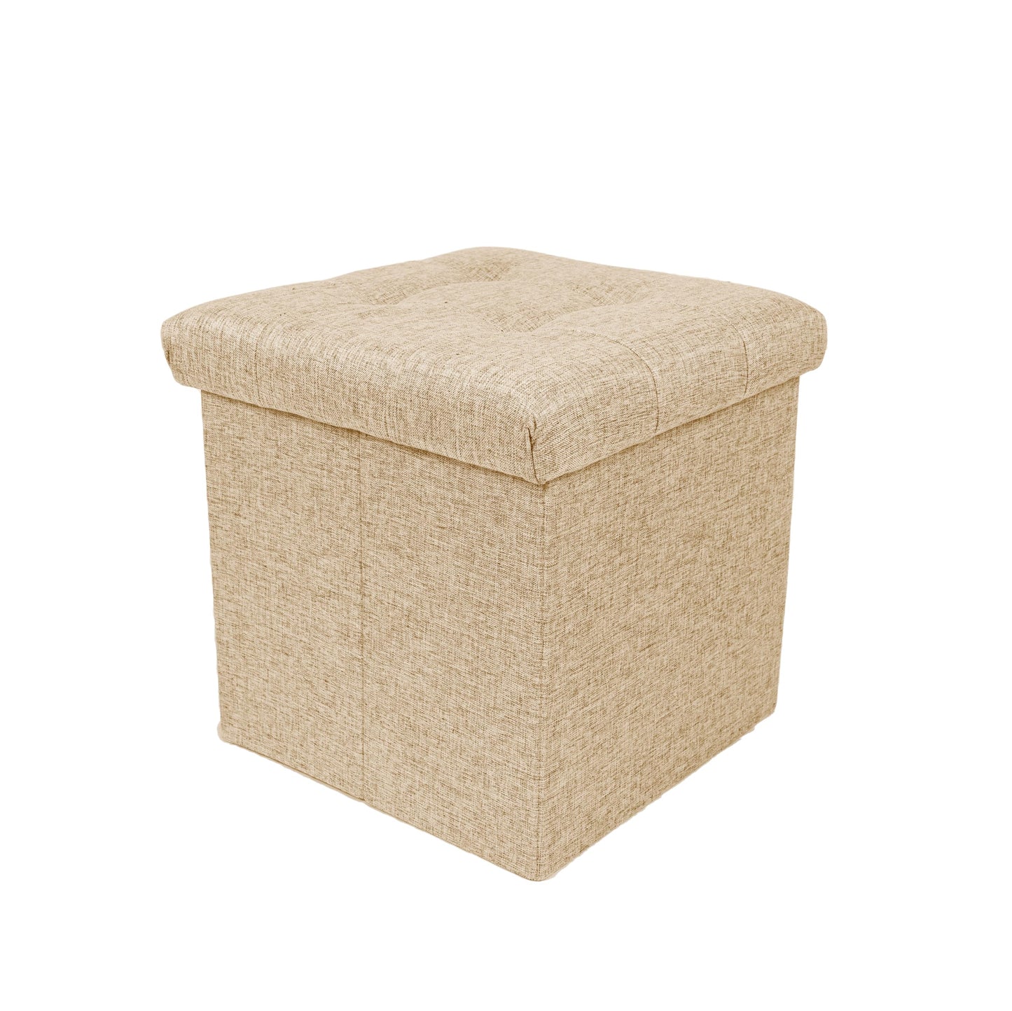 Casa Andrea Milano Folding Storage Ottoman Bench, Storage Chest, Foot Rest Stool with Padded Seat, Bedroom Bench with Storage, 15 Inche, Pack of 2