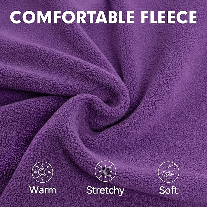 cyeollo Dog Sweaters for Small Dogs, Turtleneck Fleece Dog Sweater Stretchy Pullover Dogs Jacket Vest Lightweight Soft Warm Winter Pet Clothes, Purple M