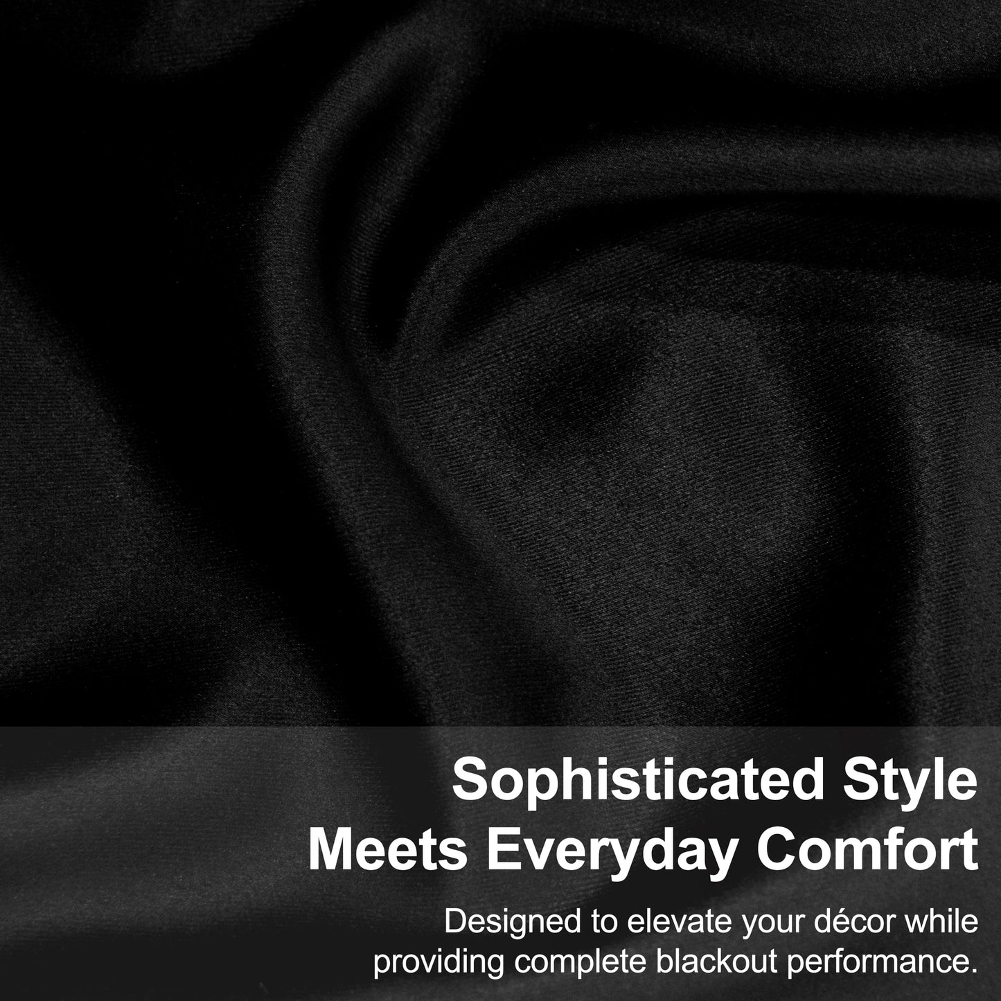 Candy Cottons Blackout Curtains for Bedroom and Living Room, Bedroom Decor, Black Liner for 100% Blackout, Thermal Insulated, Built with Stainless Steel Grommet, Easy Installation, Black, 42x63