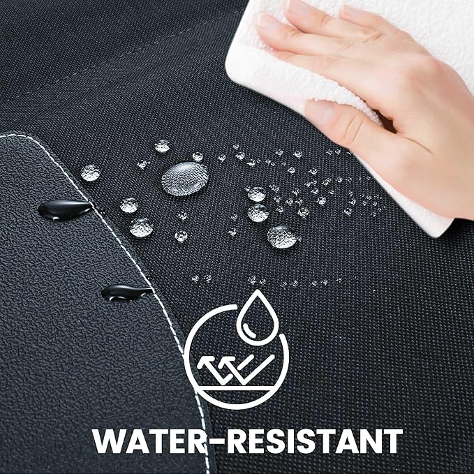 PIDO Car Seat Protector for Child Car Seat, 2 Pack Carseat Protector with Thick Padding and Storage Pockets, Waterproof Protection Cover Mat for Vehicle Leather Upholstery