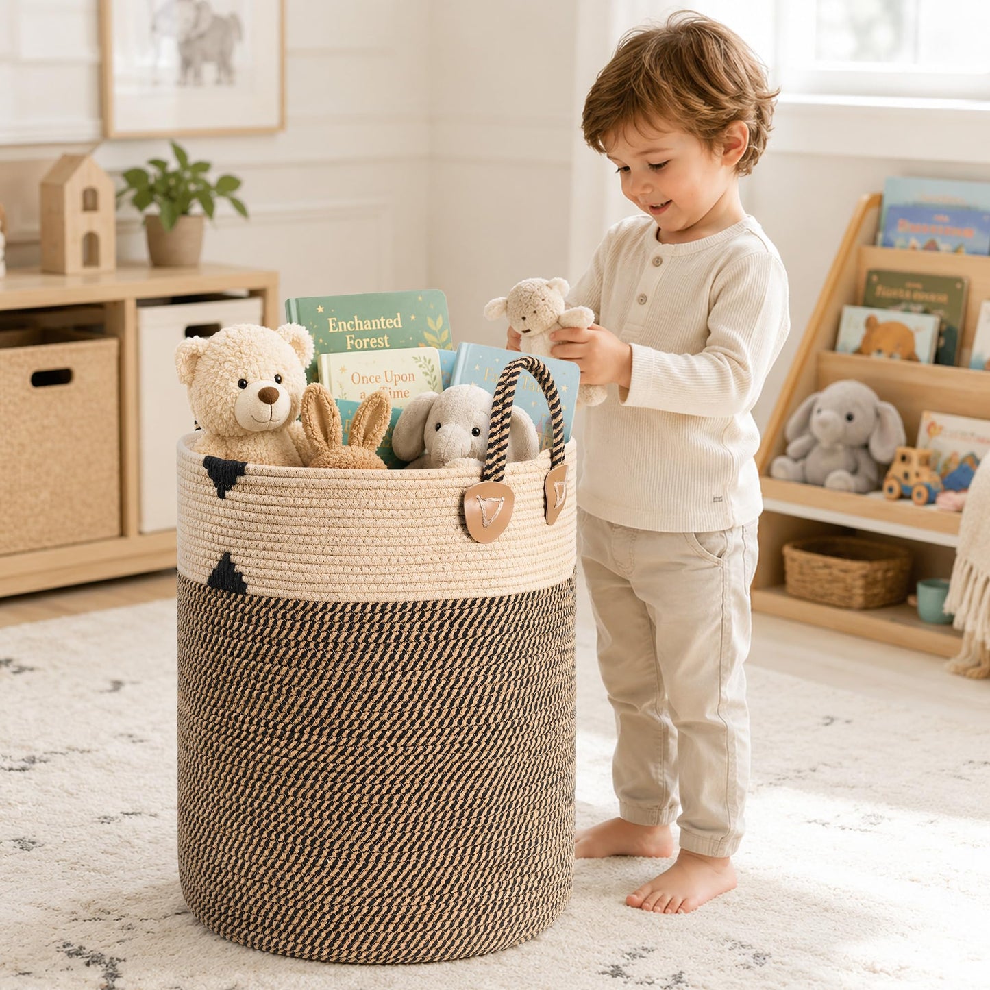 Laundry Basket for Laundry Room Organization Laundry Hamper with Lid Blanket Basket for Living Room