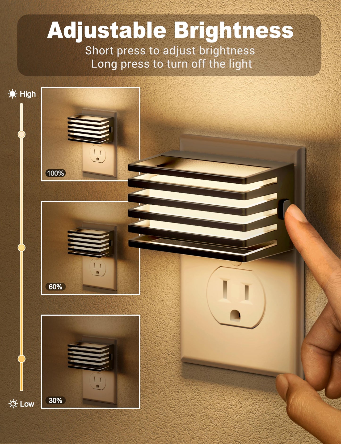LED Night Light Dimmable Night Lights Plug into Wall
