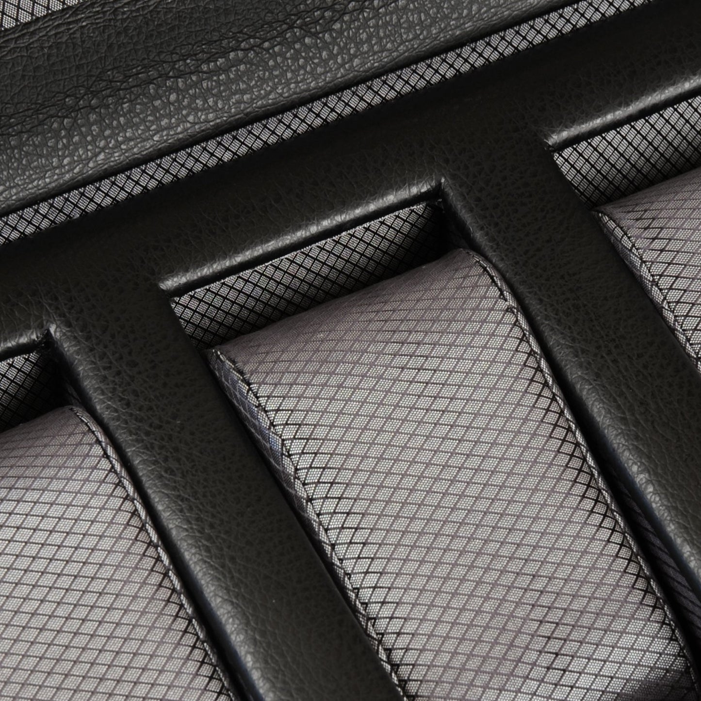 WOLF Windsor 5-Piece Watch Box, Black - Features Five Watch Compartments & Vegan Leather Exterior