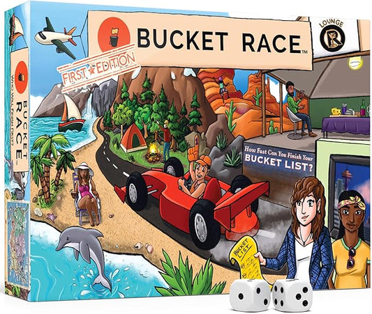 Bucket Race Strategy Board Game - Strategic Adventure Friends and Family Games for Kids and Adults - Easy-to-Learn Competitive Group Gameplay for 3-5 Players and Ages 10+ - Takes 45-60 Minutes to Play