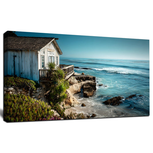 ORKARLUMENT Modern Beach Wall Art for Living Room Blue Ocean Seaside Canvas Prints Coastal Cottage Scenery Artwork for Bedroom Office Home Wall Decor 20"X40"