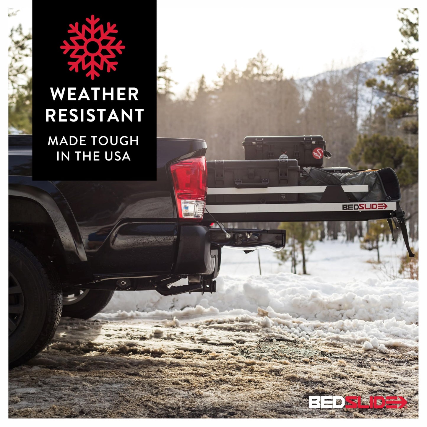 Bedslide 1500 Contractor Sliding Truck Bed Organizer, 75 x 48-Inch, Capacity 1500 lbs., Truck Bed Storage Tray, Black