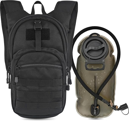MARCHWAY Tactical Molle Hydration Pack with 2.5L TPU Water Bladder, Low-Profile Organized Military Backpack for Hiking, Cycling, Backpacking, Hunting, Running