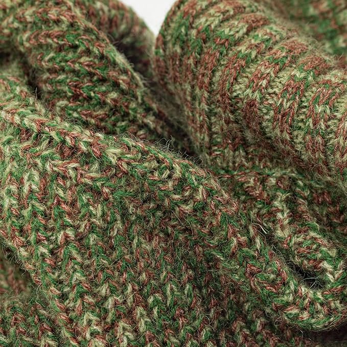 Fitwarm Knitted Turtleneck Dog Sweater, Thermal Dog Winter Clothes for Small Dogs Boy Girl, Holiday Pet Outfit, Heather Green, XXL