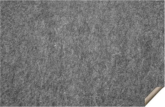 VEVOR - Slip-Resistant Rug Pad - Protective Cushioning Carpet Pad - 5' x 8' - 1/4" Thick - Dual Surface - Polyester Felt + Latex - Gray - 3-4㎡ Area Carpet Padding Rug Cushion Safe for All Floors