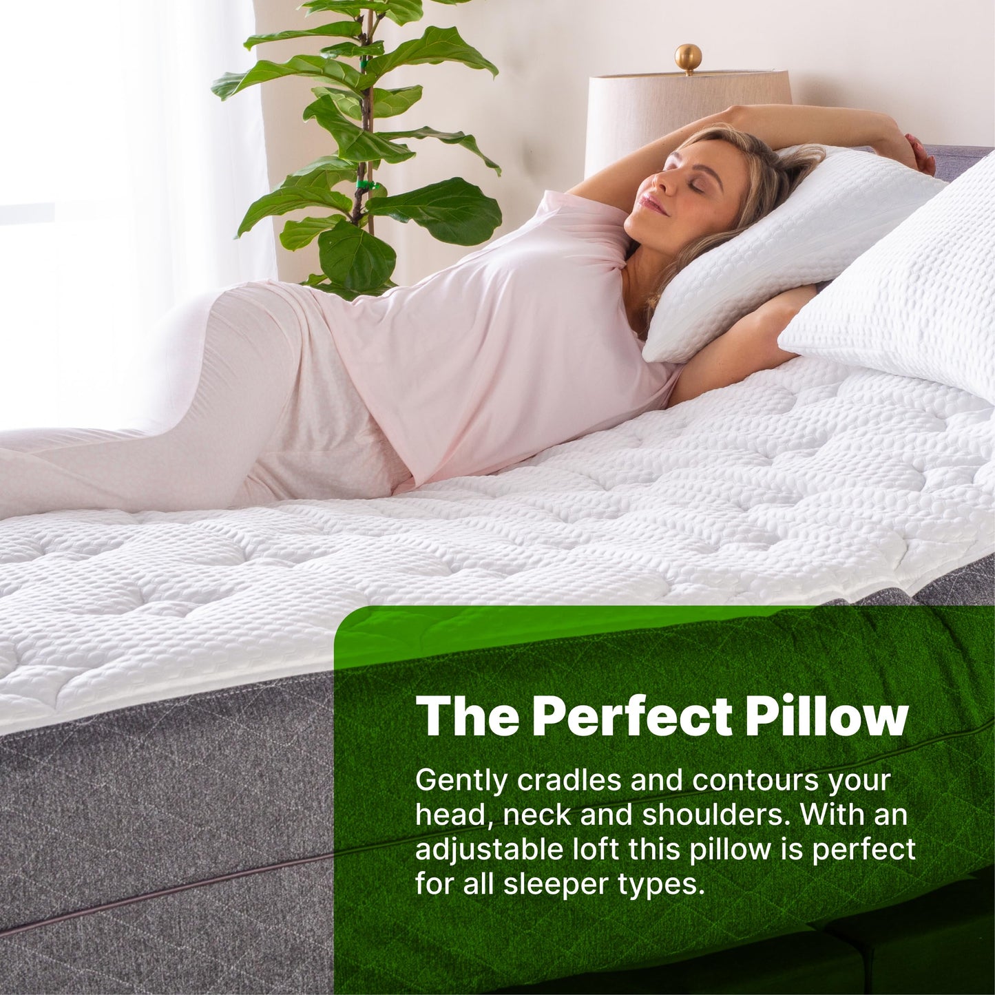 GhostBed Shredded Memory Foam Pillow with Adjustable Gel Memory Foam and Cooling Breathable Cover - King Size Shredded Memory Foam Pillows CertiPUR-US Certified 1-Pack