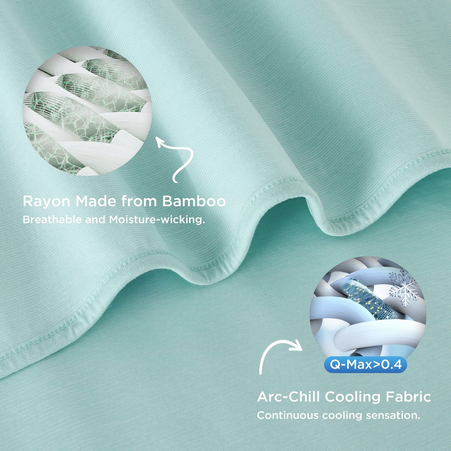 Bedsure Green Cooling Blanket King Size for Hot Sleepers - Summer Cold Blanket for King Size Bed with Rayon Derived from Bamboo, Ice Cool Cold Arc-Chill Thin Summer Bedding Essentials, 108x90